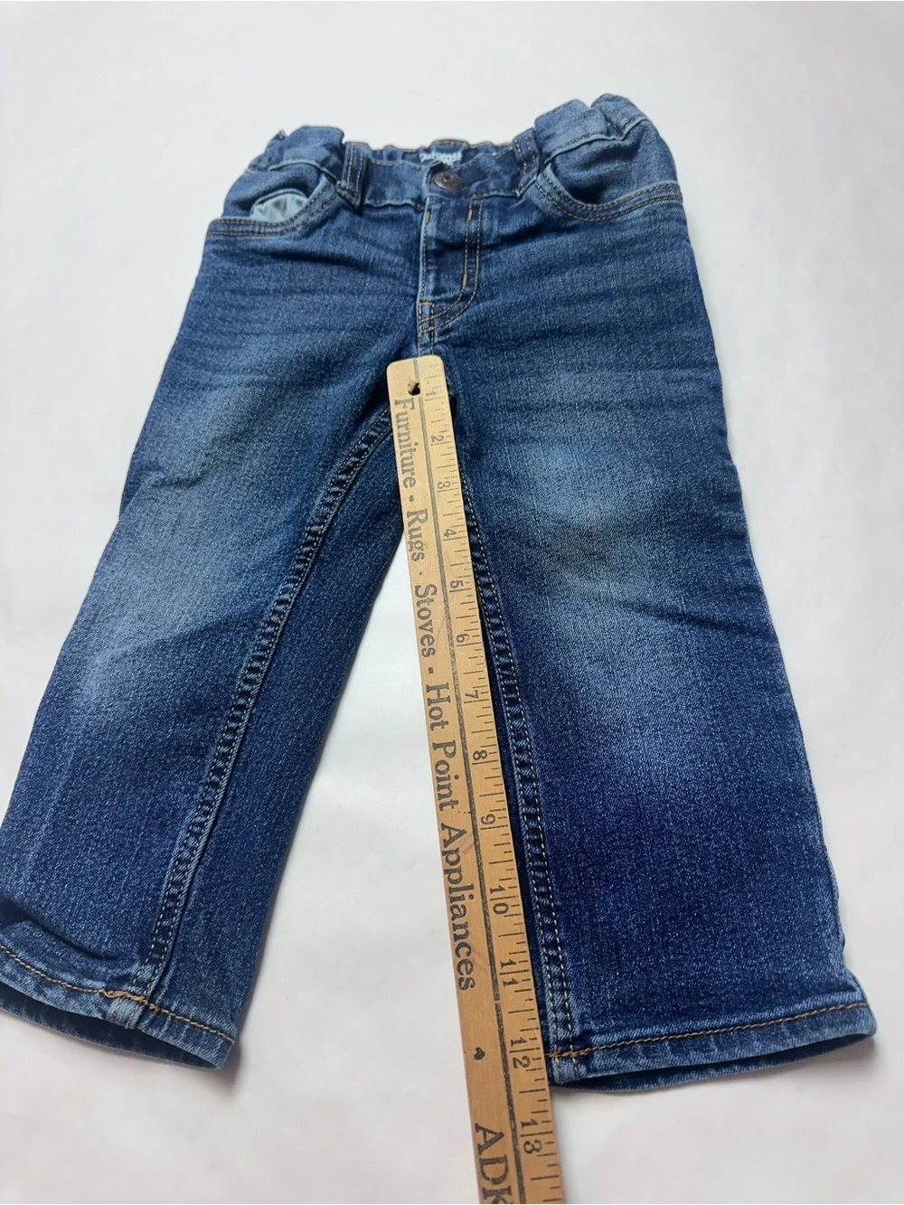 OshKosh B’gosh Classic 2T Dark Wash Straight Leg Jeans Elastic Waist